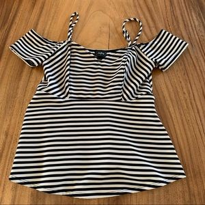 Daytrip Striped Peplum Top